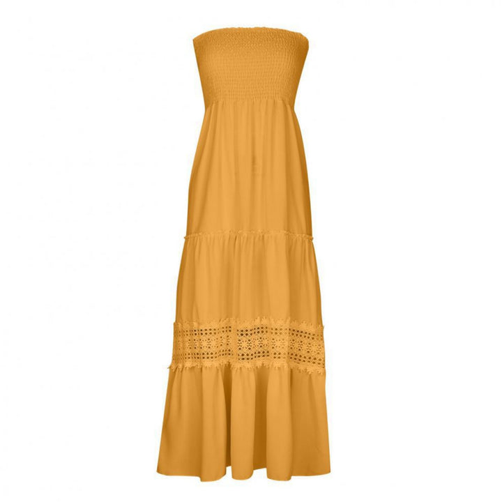 Robe Longue Femme Dentelle Patchwork – Coupe Décontractée Vacances