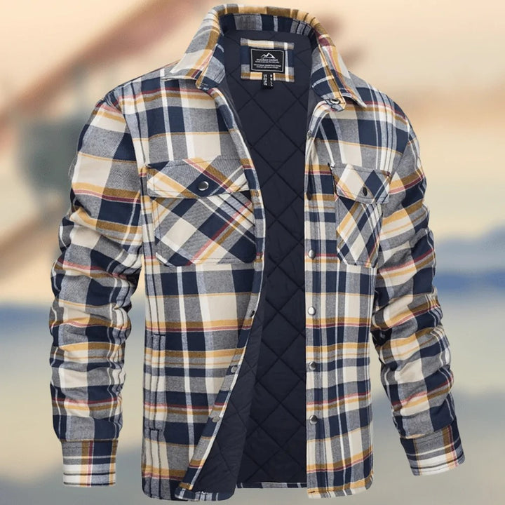 Veste Homme à Carreaux Mi-longue – Finition Twill Doux