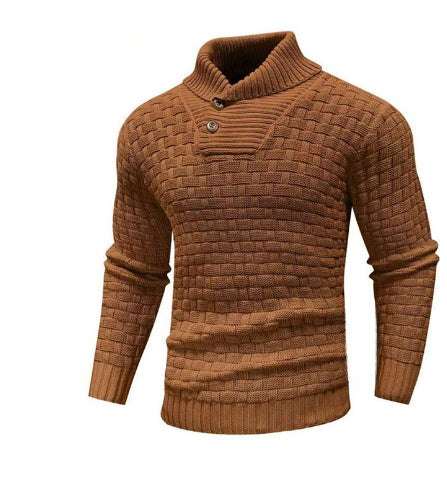 Herren-Pullover mit Slim-Fit-Schnitt – Knopfausschnitt, moderne Verarbeitung