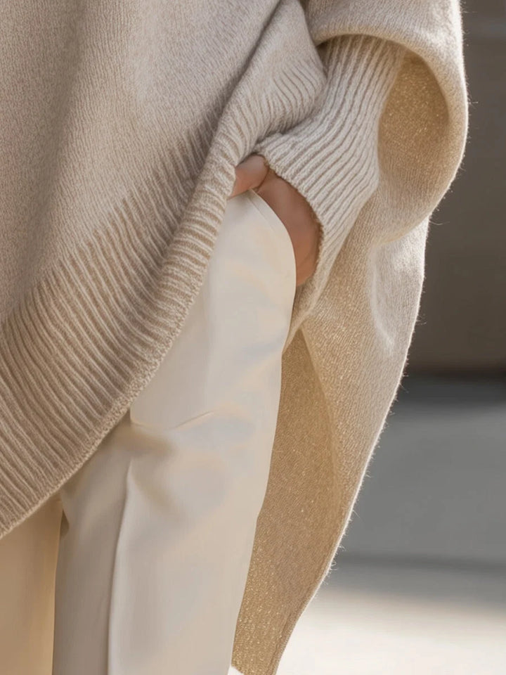 Oversize-Pullover für Damen aus Strick – Weite und dicke Passform