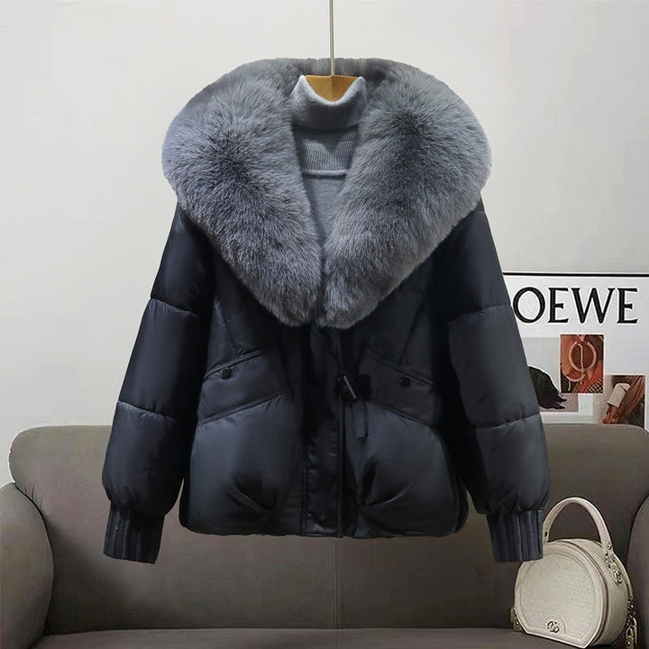 Manteau Femme à Col Fourrure Amovible – Finition Matelassée Chaude