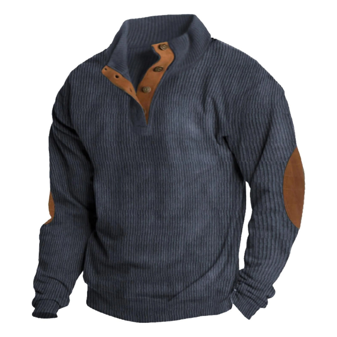 Pull Homme Col Montant Décontracté – Manches Longues Coupe Ample