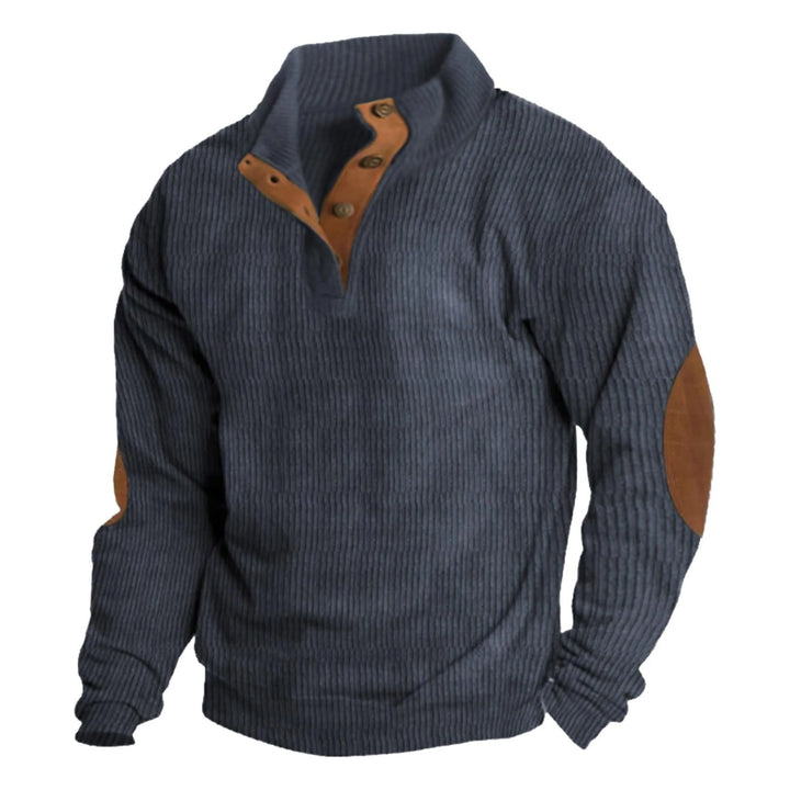 Pull Homme Col Montant Décontracté – Manches Longues Coupe Ample