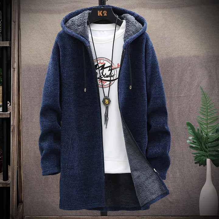 Veste à Capuche Homme Doublée Polaire – Coupe Décontractée