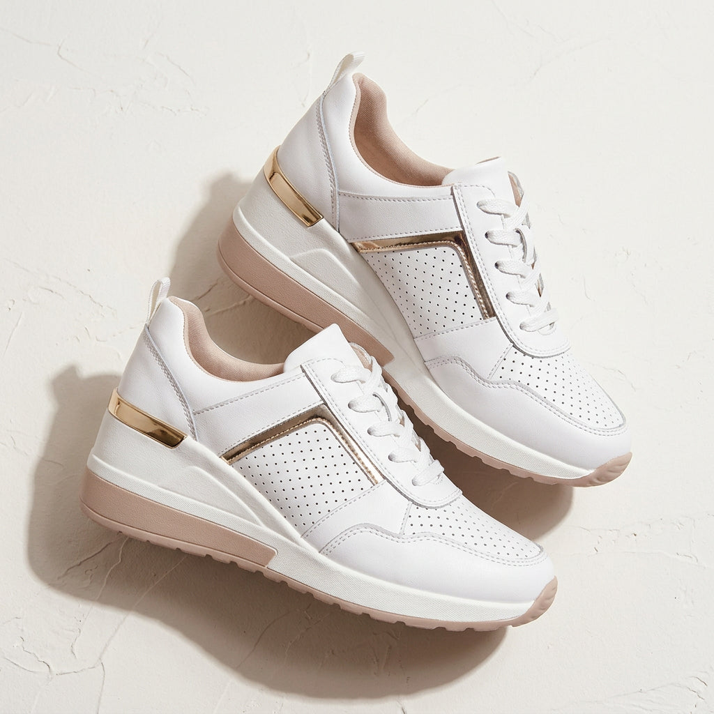 Baskets Femme à Lacets – Semelle Souple Style Sport Casual