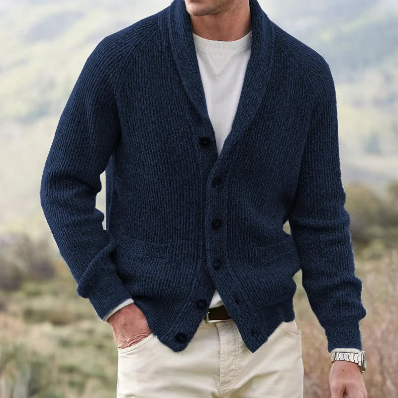 Herren-Strickweste – Legerer, dicker Schnitt