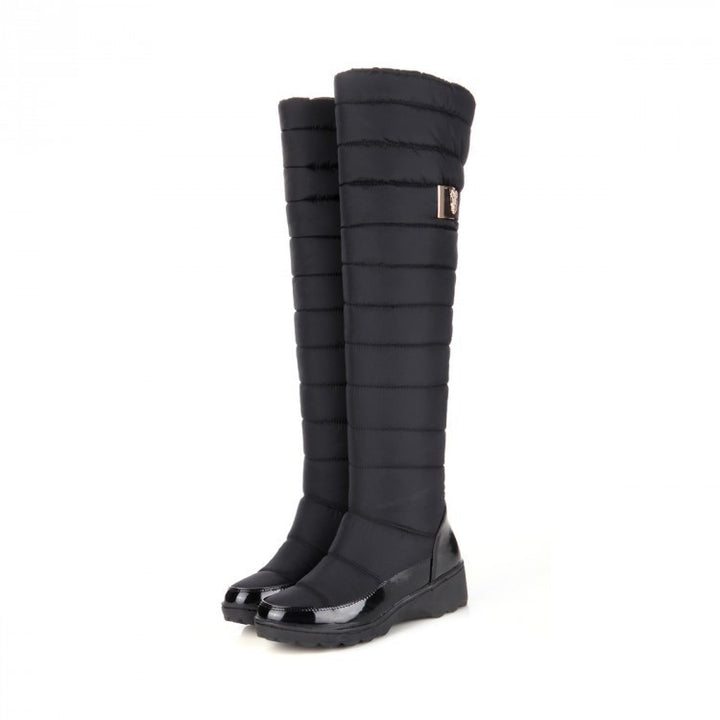 Bottes Femme Hautes Matelassées – Tige en Duvet Isolante