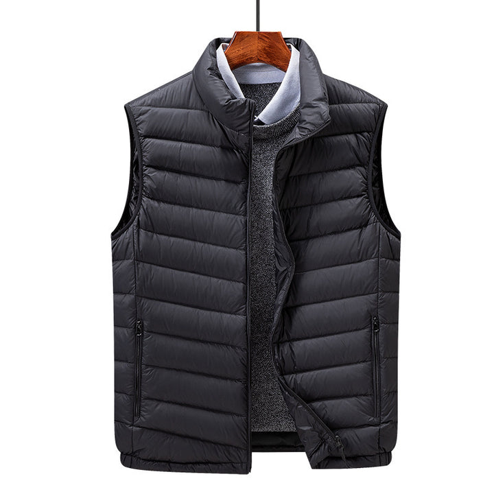 Gilet Matelassé Homme – Col Montant Coupe Décontractée