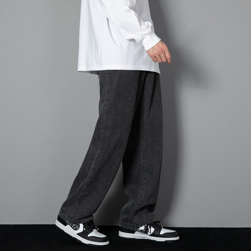Herren-Jeans mit geradem Schnitt – Schlank machender Effekt, mittlere Taille