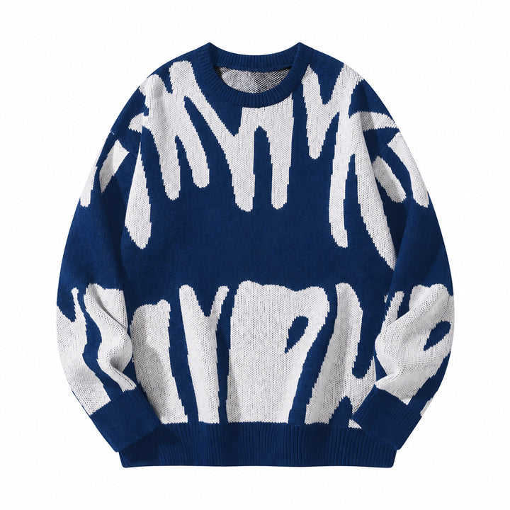 Strikket sweater til herre – minimalistisk mønster og afslappet pasform