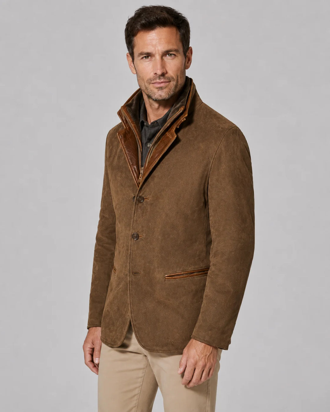 Veste Homme Décontractée – Coupe Structurée à Poches Plaquées