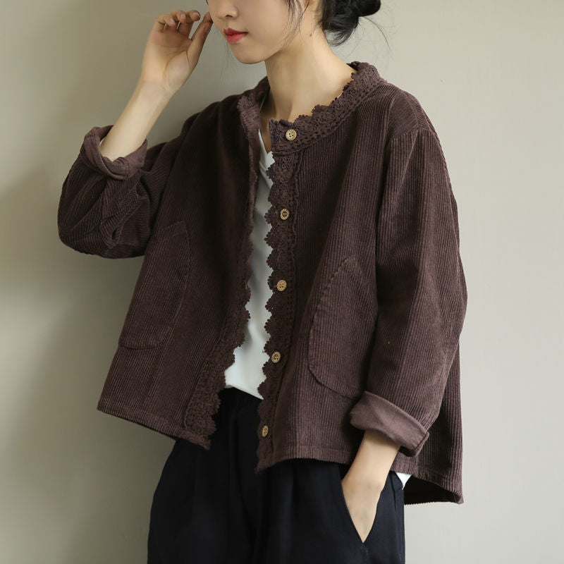 Veste Femme Large – Effet Côtelé Texturé