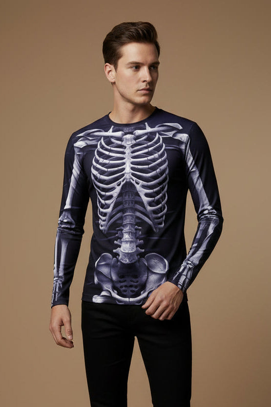 Herren-Pullover mit langen Ärmeln – Gerader, lässiger Schnitt