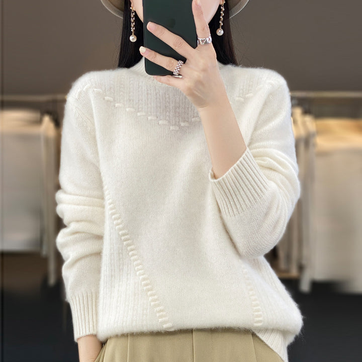 Dame-Sweater i uld – Afslappet pasform i urban stil