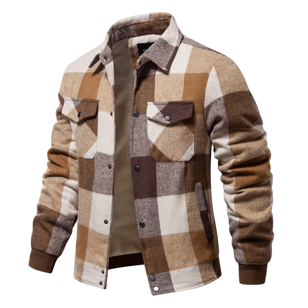 Herrenjacke aus Baumwolle – Karomuster, Regular Fit