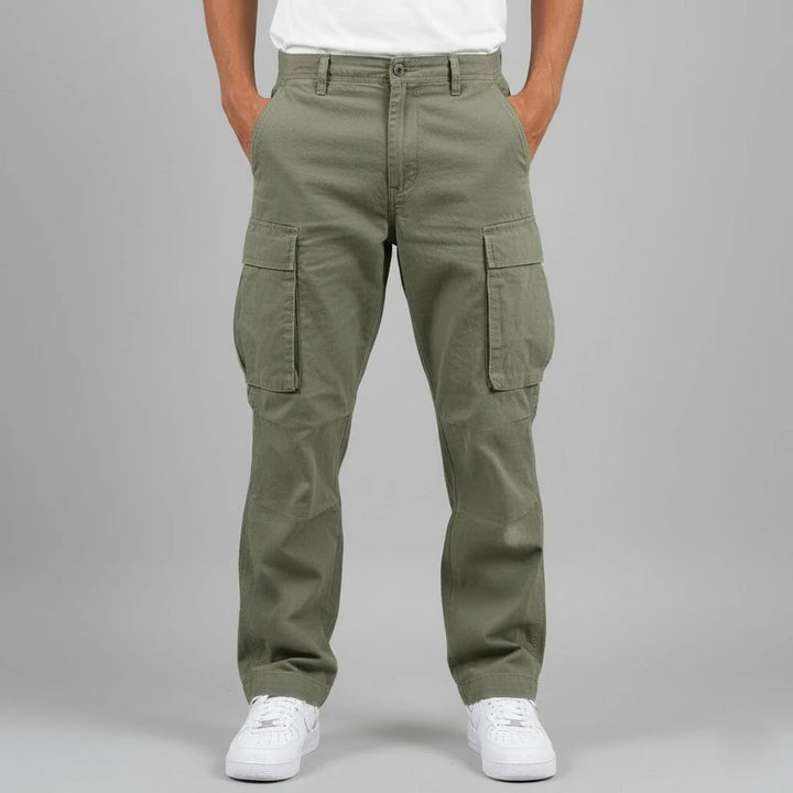 Pantalon Cargo Homme – Coupe Ample, Taille Cordon, Multi-poches