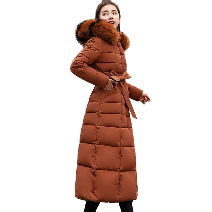 Manteau Femme Long Matelassé Ceinturé – Col Douillet