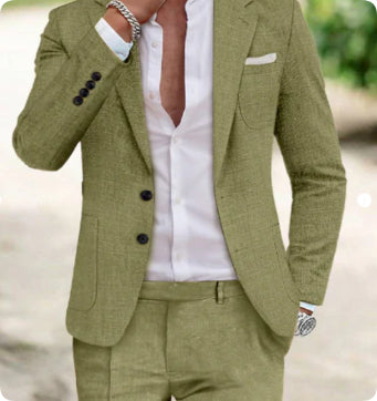 Costume Uomo Due Pezzi – Stampa Digitale Silhouette Moderna