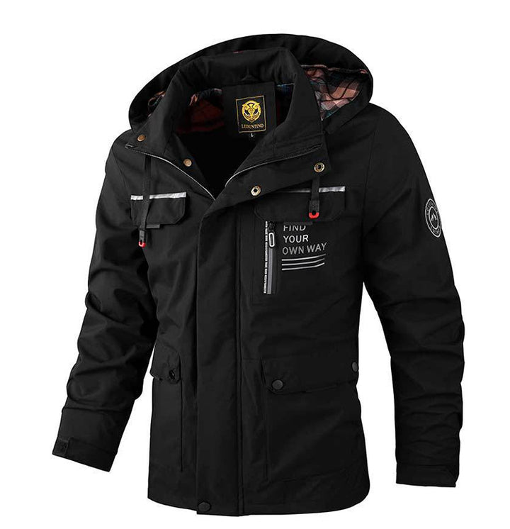 Veste Parka à Capuche Homme – Coupe Loose, Poches Multiples, Coupe-Vent