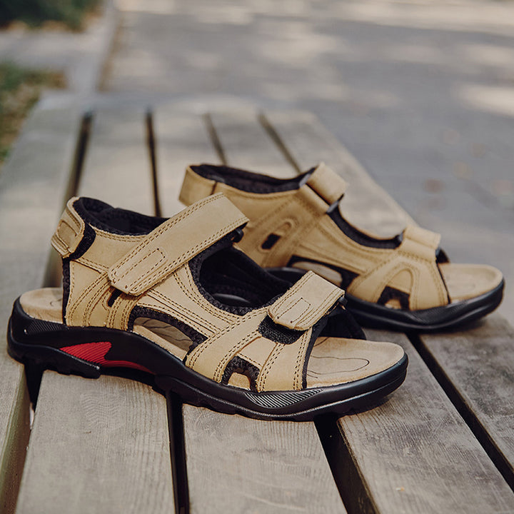 Pánské římské sandály – svršek s koženým vzhledem, outdoorový styl