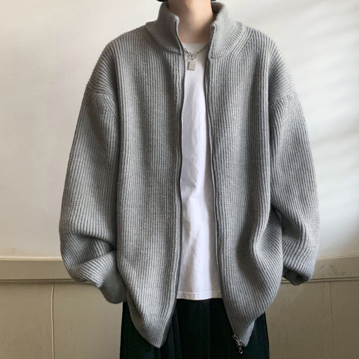 Cardigan Homme en Coton Peigné – Coupe Décontractée Loose