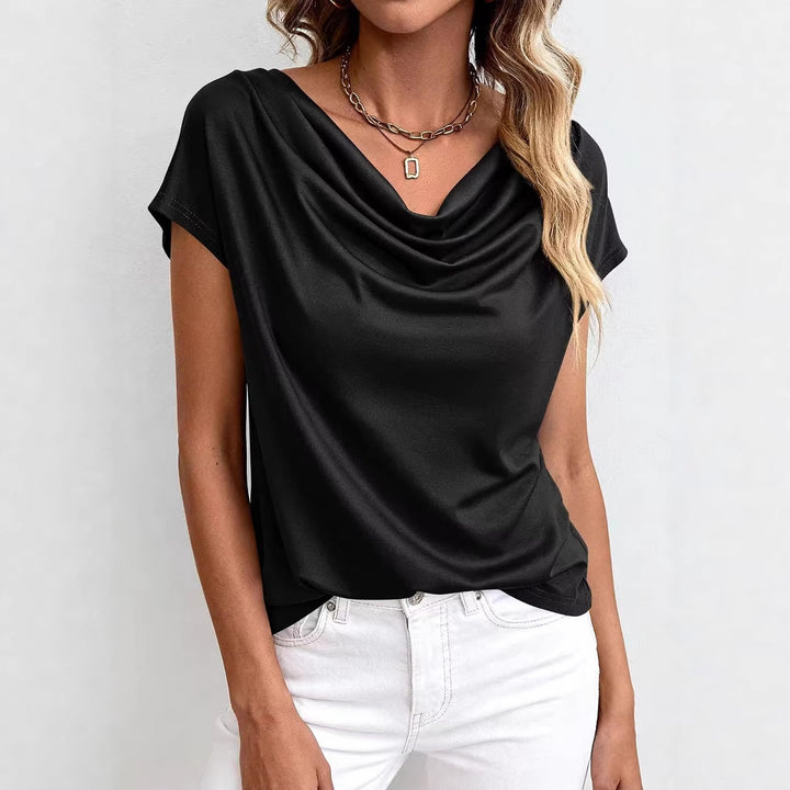 Top Femme Uni à Manches Courtes – Coupe Décontractée