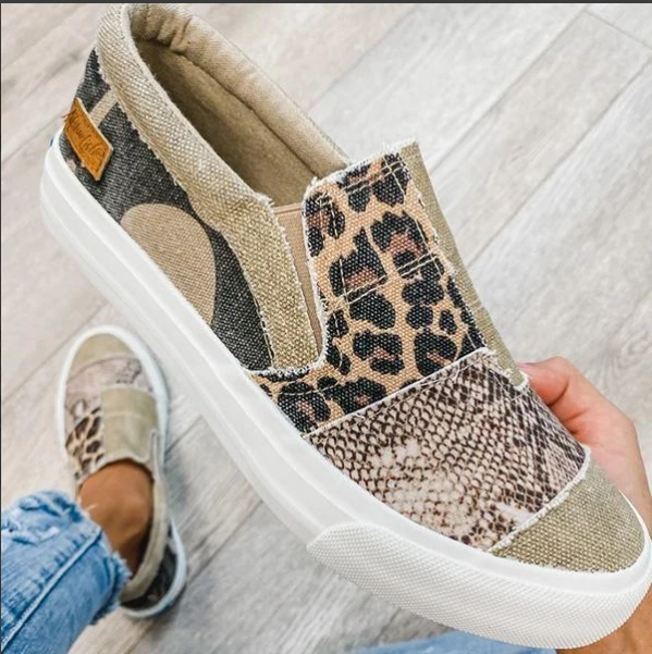 Damskie płócienne sneakersy wsuwane – Elastyczna cholewka, łatwe zakładanie