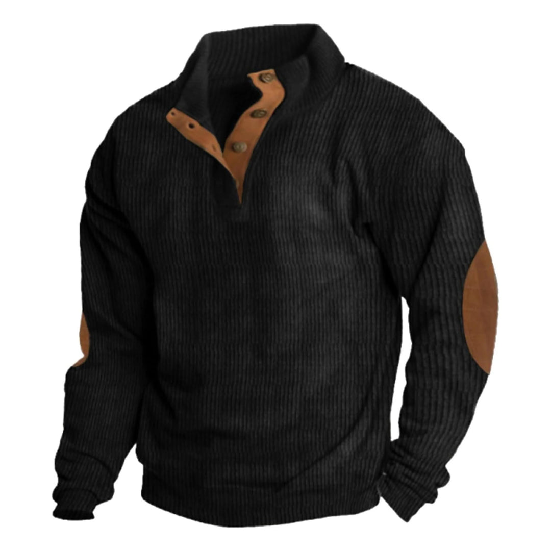 Pull Homme Col Montant Décontracté – Manches Longues Coupe Ample