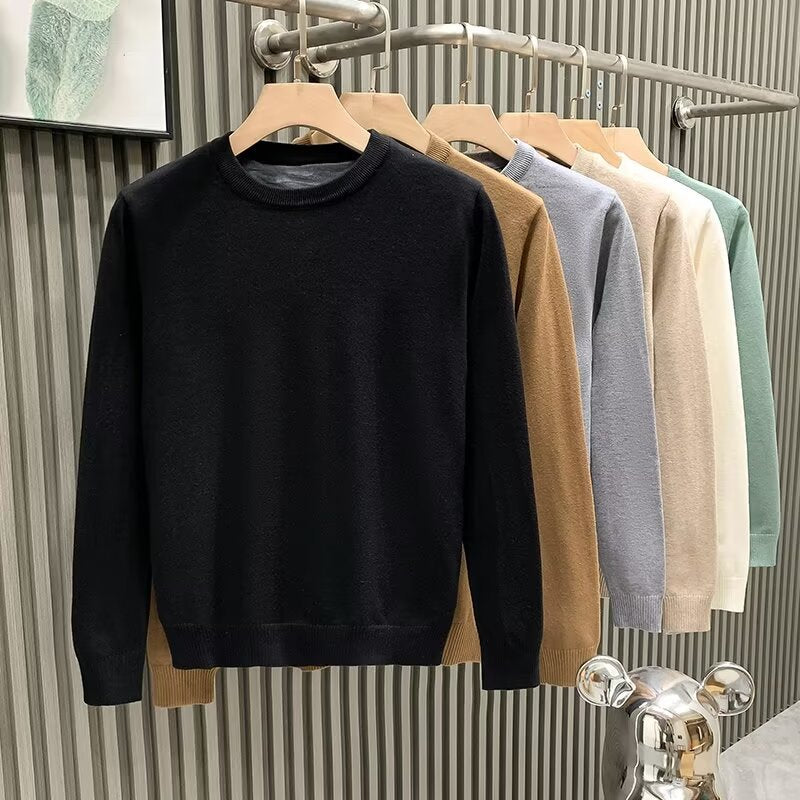 Pull Homme Col Rond – Maille Unie Classique