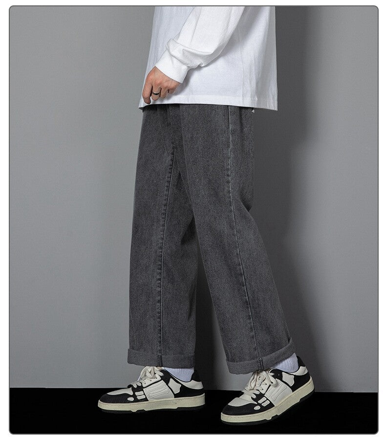 Herren-Jeans mit geradem Schnitt – Schlank machender Effekt, mittlere Taille