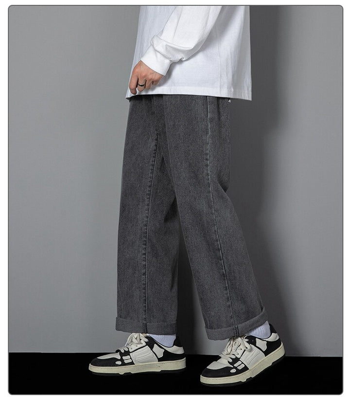 Herren-Jeans mit geradem Schnitt – Schlank machender Effekt, mittlere Taille