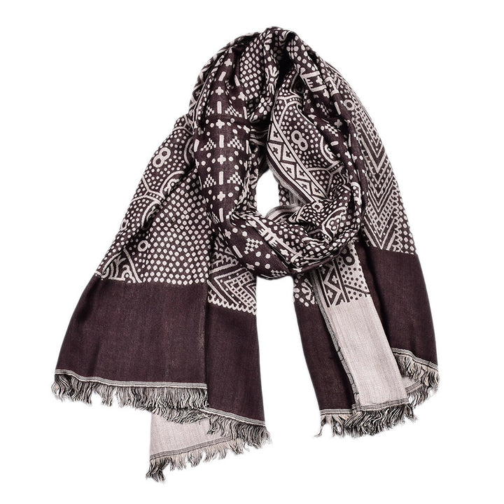 Herren-Schal mit Jacquardmuster – Leichtes und weiches Flaggendesign