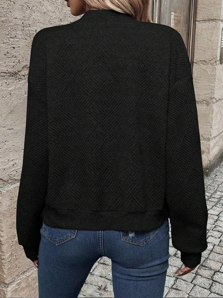 Blazer Femme Décontracté Col Baseball – Coupe Légère Relax