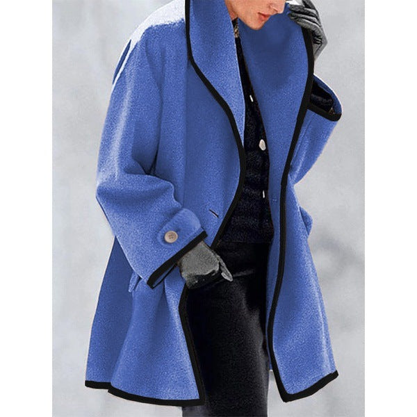 Manteau Femme à Capuche – Coupe Ample Col Rond