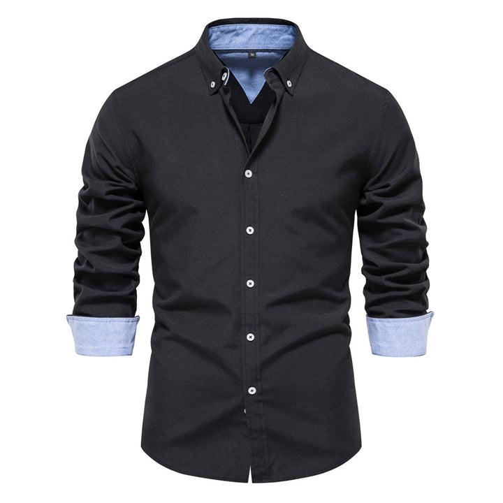 Chemise Homme en Coton Mélangé – Coupe Moderne Décontractée