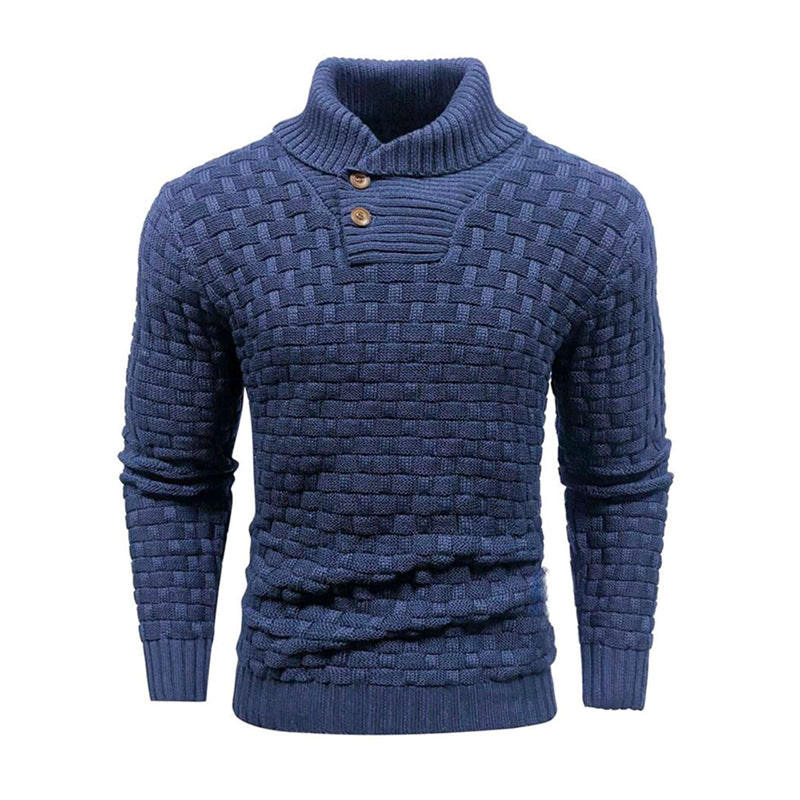 Herren-Pullover mit Slim-Fit-Schnitt – Knopfausschnitt, moderne Verarbeitung