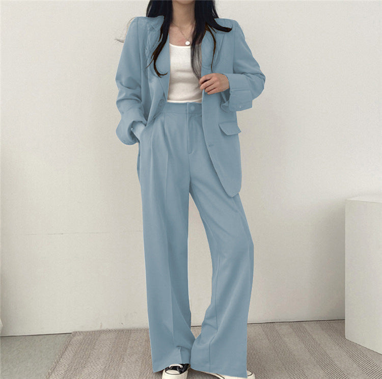 Lässiger Damenanzug – zweiteiliges Set im koreanischen Stil