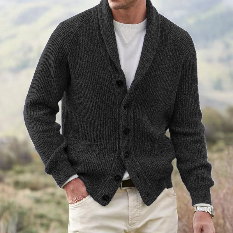 Herren-Strickweste – Legerer, dicker Schnitt