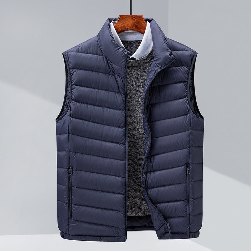 Gilet Matelassé Homme – Col Montant Coupe Décontractée
