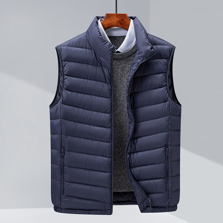 Gilet Matelassé Homme – Col Montant Coupe Décontractée