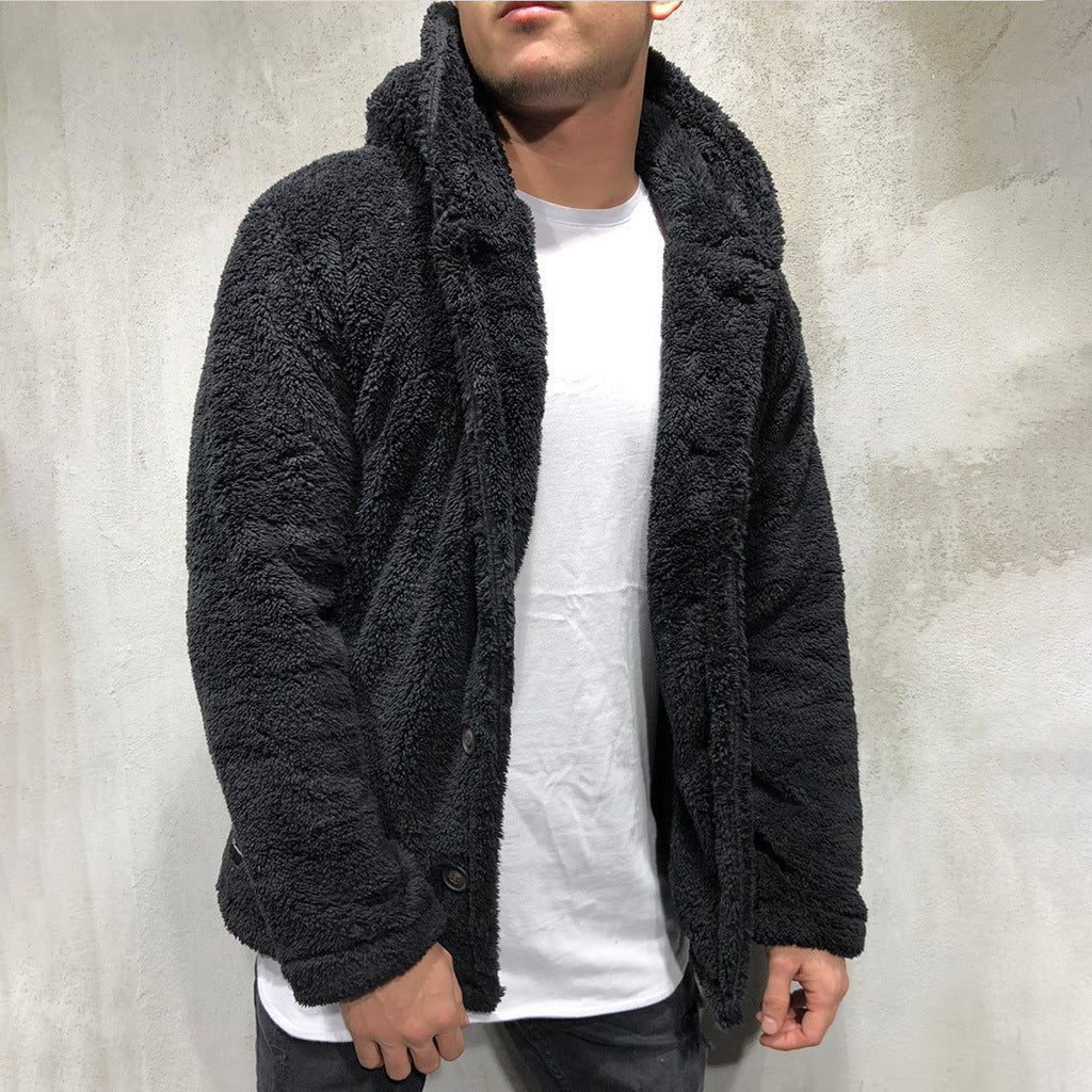 Veste Homme à Capuche – Boutonnage Décontracté