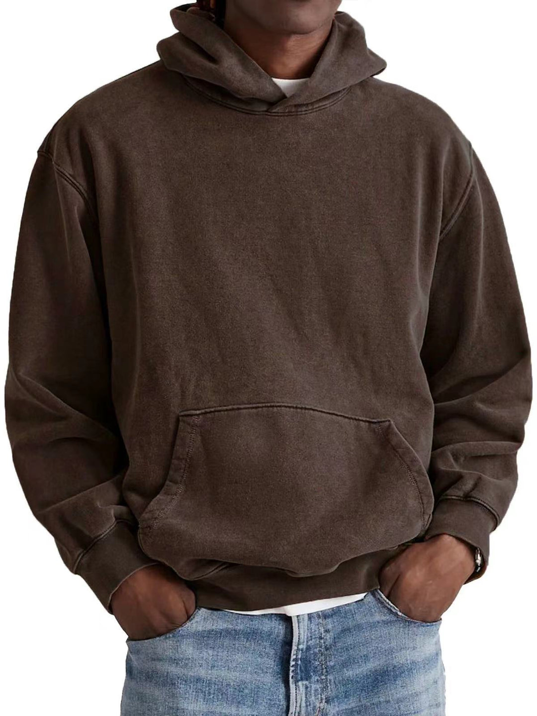 Sweat à Capuche Homme – Coupe Ample Effet Vintage