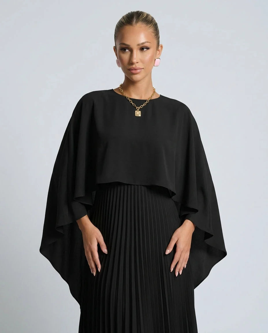 Robe Femme Maxi Manches Chauve-souris Coupe Décontractée.