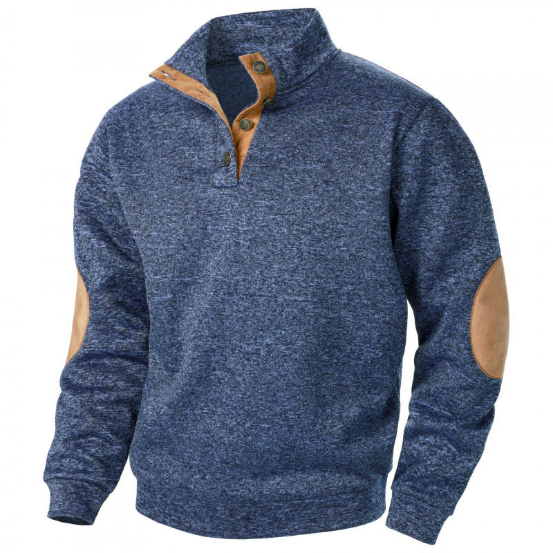 Pull Homme Col Montant Maille Jacquard – Coupe Slim Moderne