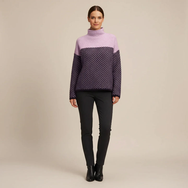 Damen-Rollkragenpullover – Legerer gerader Schnitt