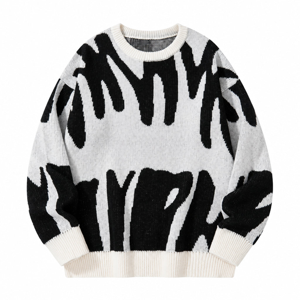 Strikket sweater til herre – minimalistisk mønster og afslappet pasform