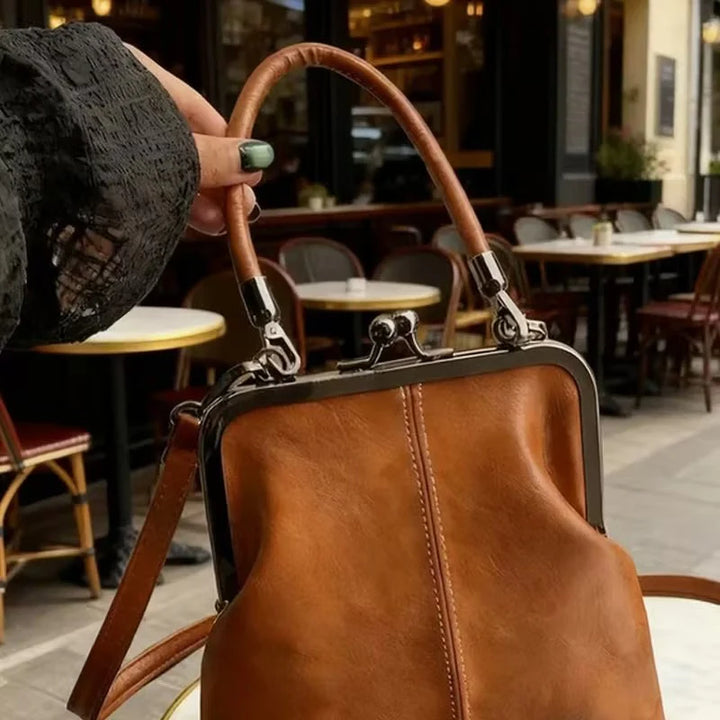 Sac à Main Femme Similicuir – Structure à Fermoir Baiser Élégant