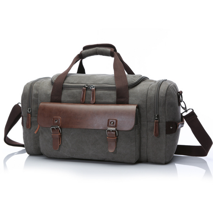 Borsa da viaggio uomo in tela – Grande capacità con tracolla versatile