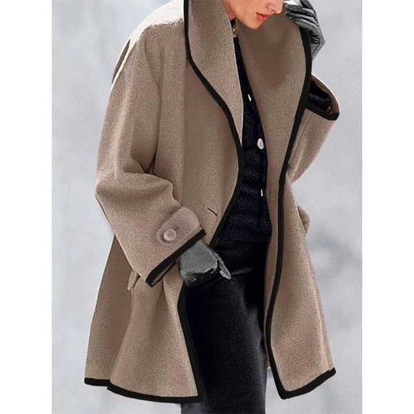 Manteau Femme à Capuche – Coupe Ample Col Rond
