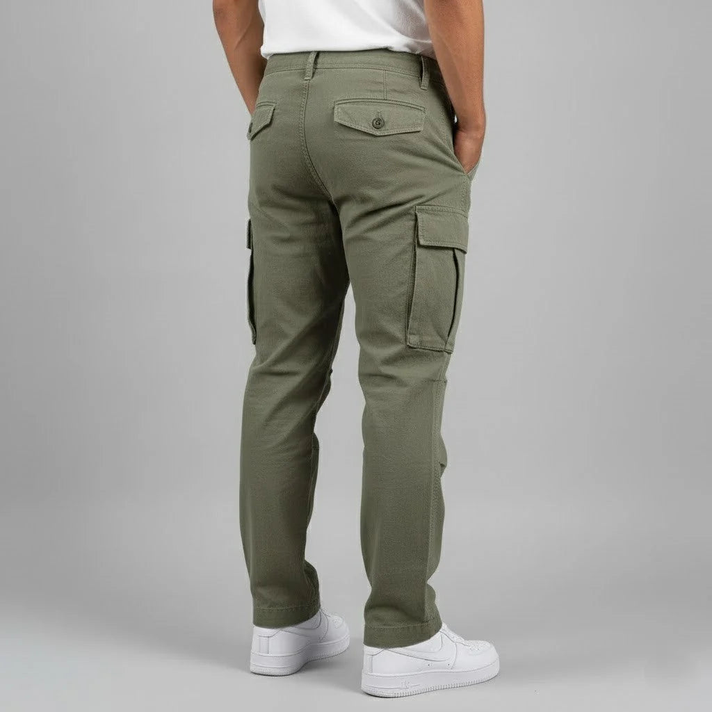 Pantalon Cargo Homme – Coupe Ample, Taille Cordon, Multi-poches